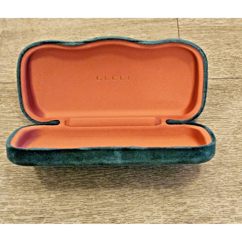 Gucci Green Velvet Sunglass Eye Glass Hard Shell Case ONLY